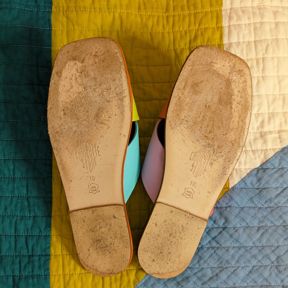 Charlotte Stone Leather Sandals - Picture 4 of 5